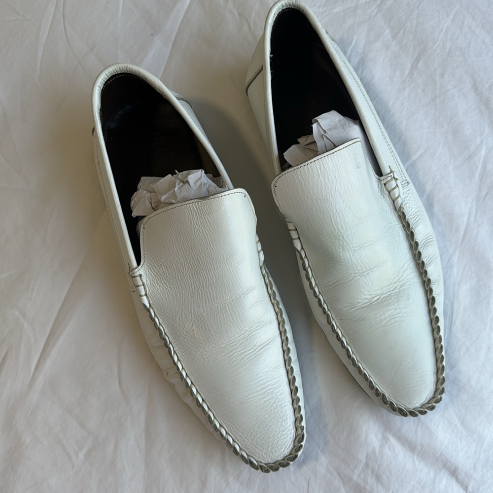 Fabi white Italian loafers 10